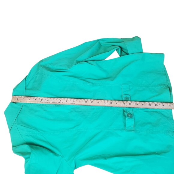 Chico's Green Blazer Lightweight Notched Lapel. 8. B0034 - Picture 9 of 10